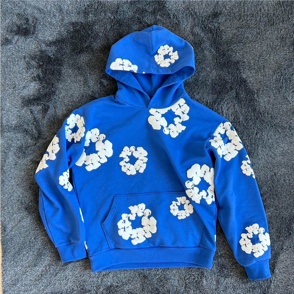 Blue and White denim tears  Sweatshirt Hoodie
